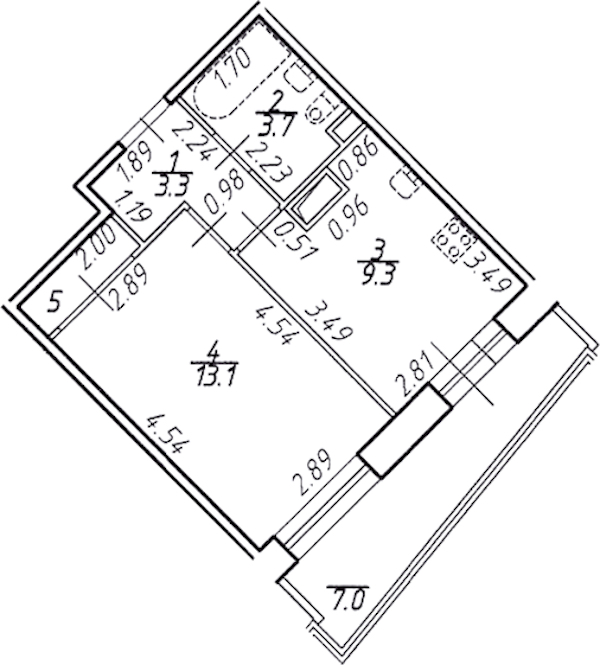 1-комнатная квартира 32.8 м², 15/16 эт., ЖК «Стороны Света»